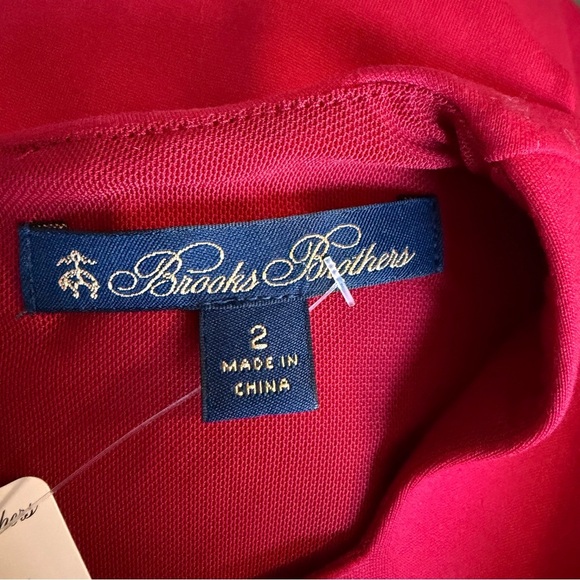 New! Brooks Brothers Red short sleeve sheath Dress Size 2 - 41149 - Picture 8 of 13
